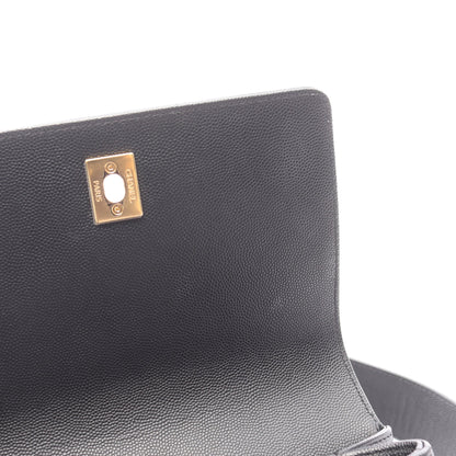 ココマーク ウエストバッグ ボディバッグ キャビアスキン ブラック ゴールド金具 シャネル バッグ CHANEL