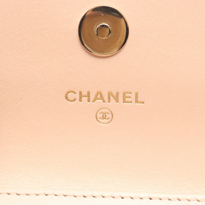 ミニマトラッセ チェーンショルダーバッグ キャビアスキン ピンクベージュ ゴールド金具 シャネル バッグ CHANEL