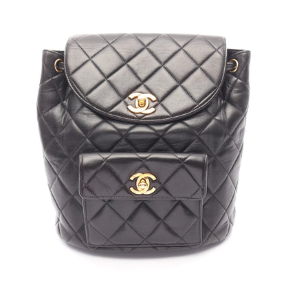 マトラッセ バックパック リュックサック ラムスキン ブラック ゴールド金具 シャネル バッグ CHANEL
