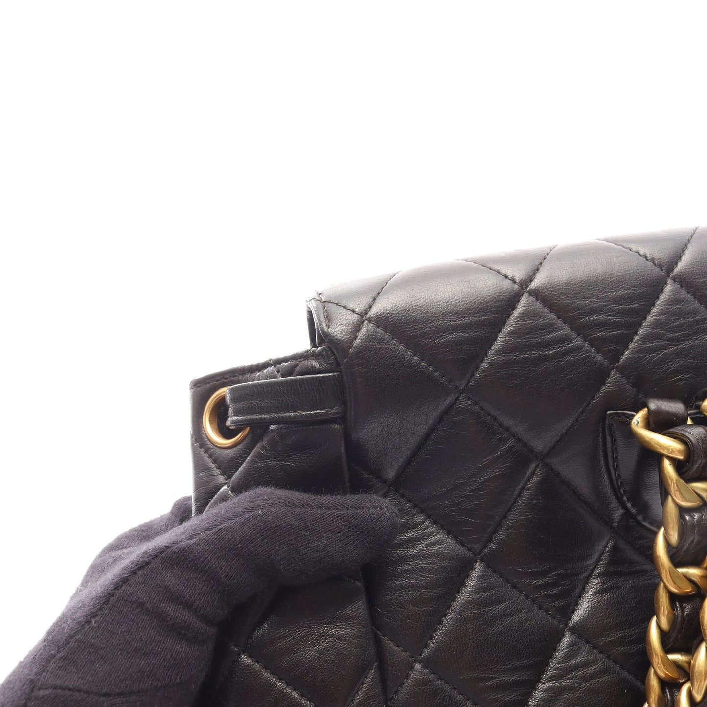 マトラッセ バックパック リュックサック ラムスキン ブラック ゴールド金具 シャネル バッグ CHANEL