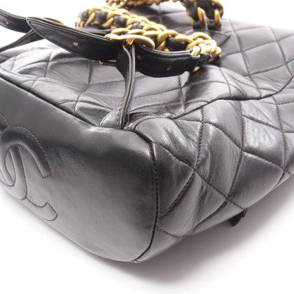 マトラッセ バックパック リュックサック ラムスキン ブラック ゴールド金具 シャネル バッグ CHANEL
