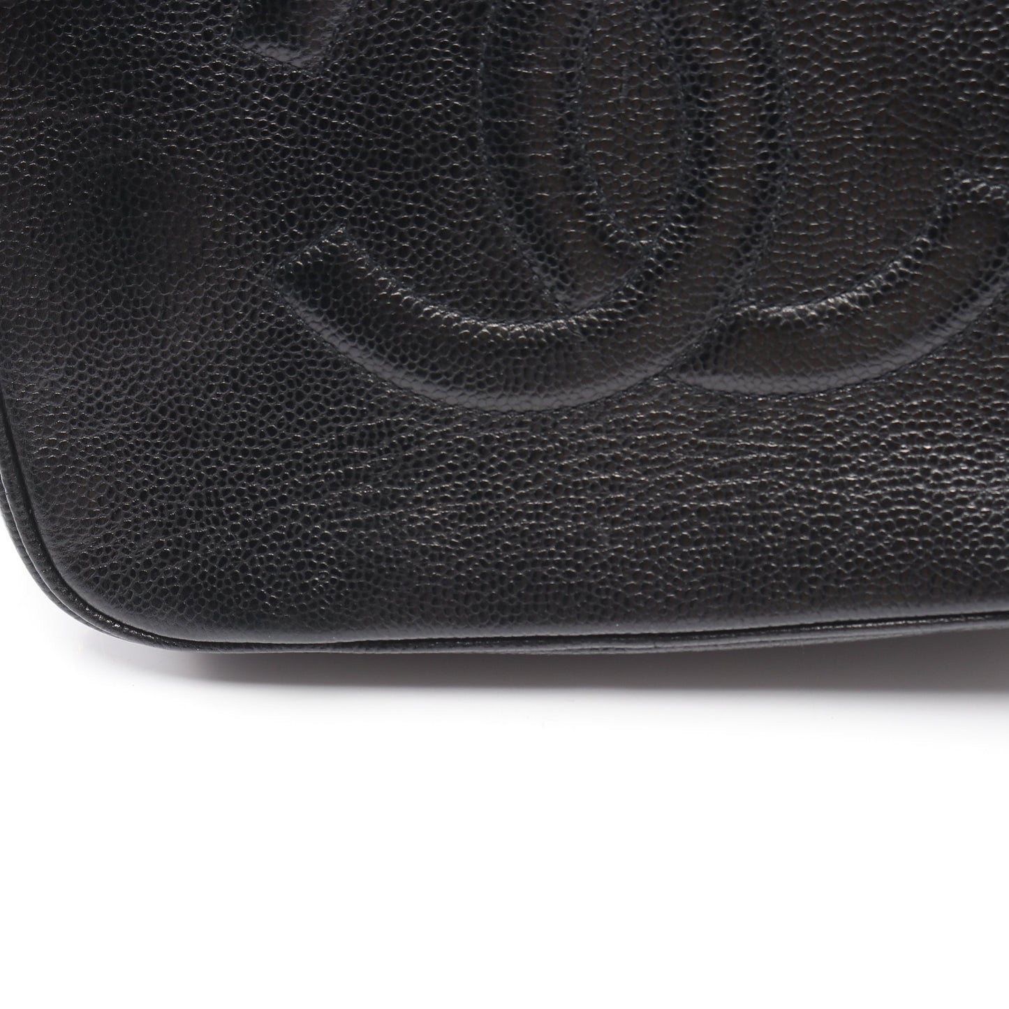 ココマーク バニティバッグ ハンドバッグ キャビアスキン ブラック ゴールド金具 2WAY シャネル バッグ CHANEL