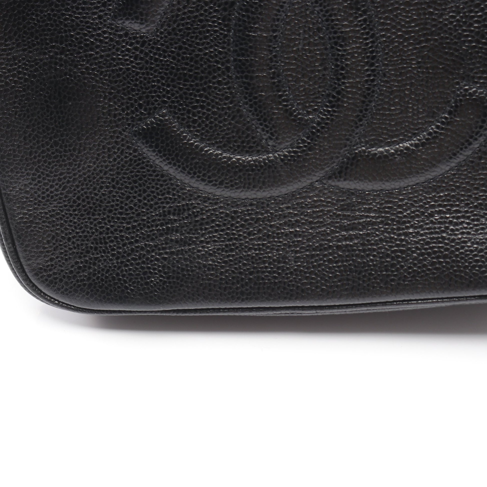 ココマーク バニティバッグ ハンドバッグ キャビアスキン ブラック ゴールド金具 2WAY シャネル バッグ CHANEL