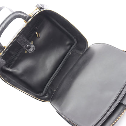 ココマーク バニティバッグ ハンドバッグ キャビアスキン ブラック ゴールド金具 2WAY シャネル バッグ CHANEL