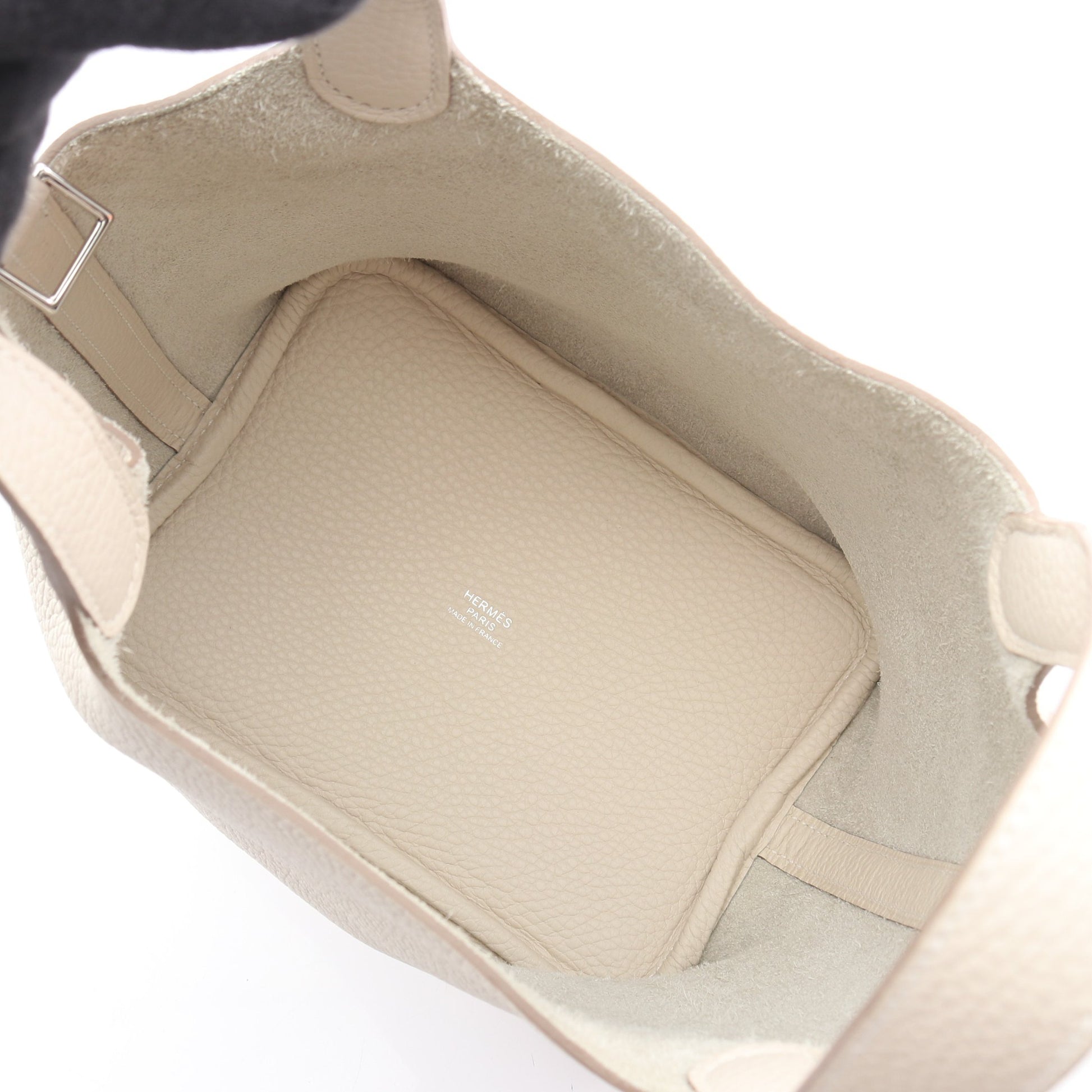 ピコタンロックPM クレ ハンドバッグ トリヨンクレマンス アイボリー シルバー金具 K刻印 エルメス バッグ HERMES