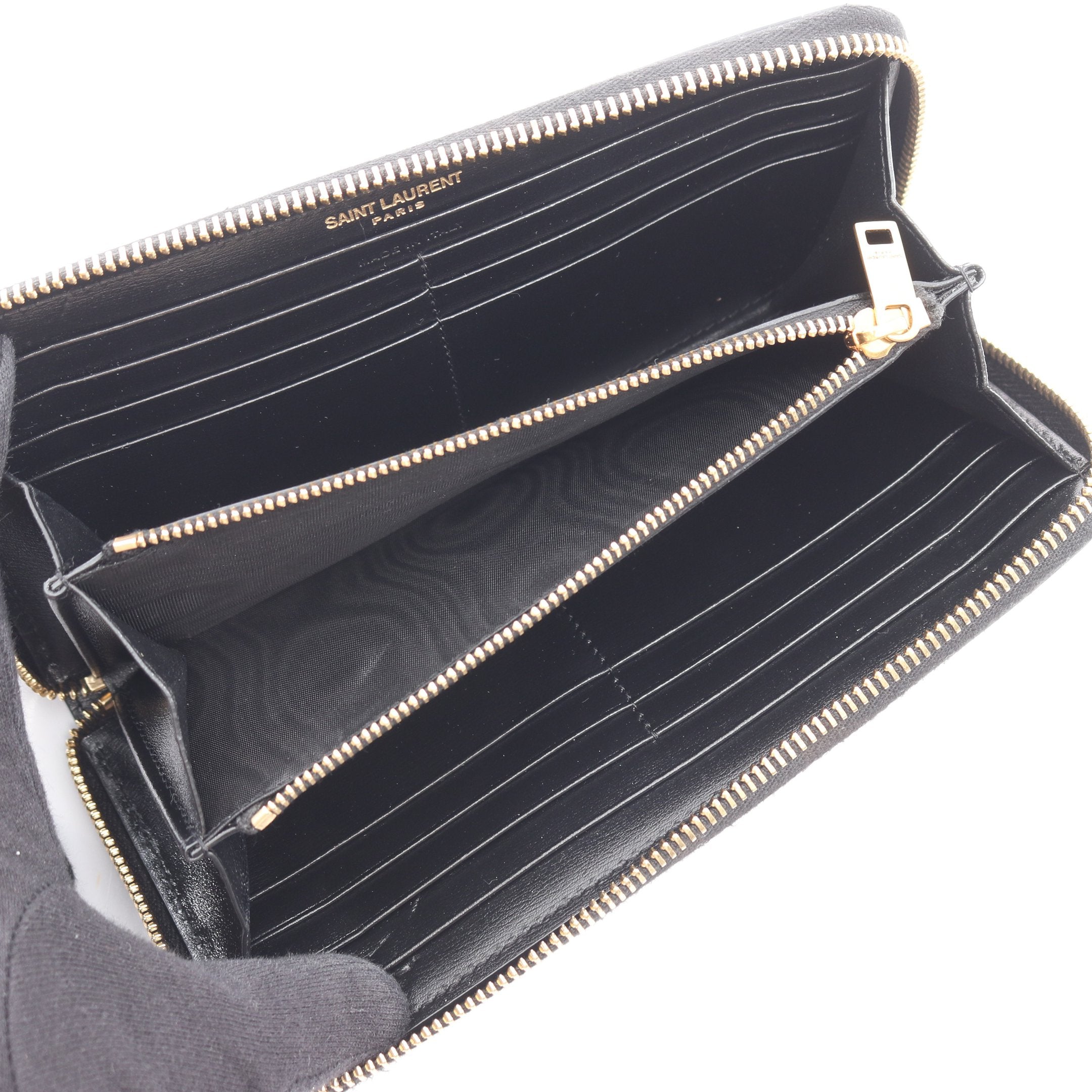 SAINT LAURENT PARIS サンローランパリ ラウンド長財布 カサンドラ ジップアラウンドウォレット カサンドラ ジップアラウンドウォレット ラウンドファスナー長財布