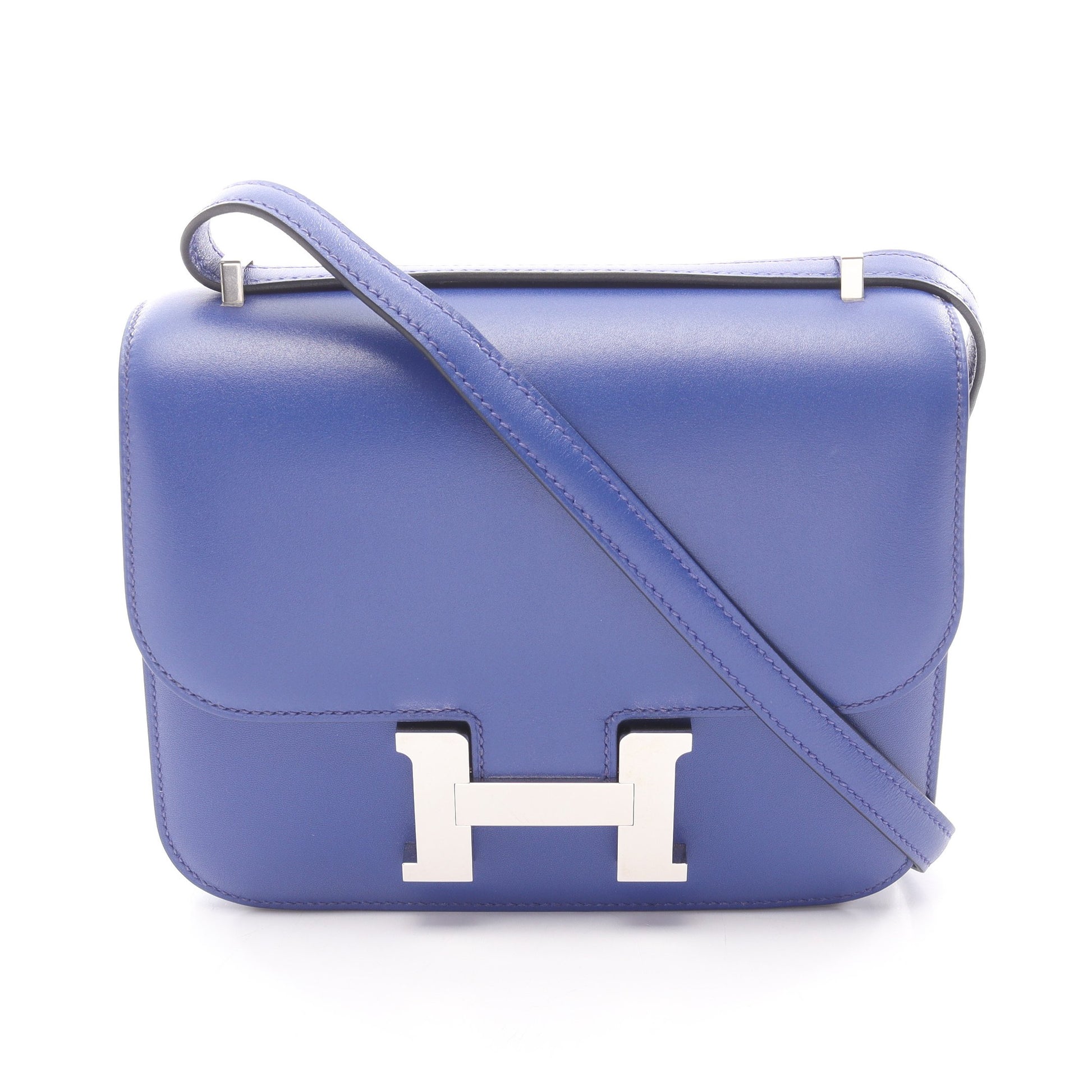 コンスタンス3 ミニ ブルーエレクトリック ショルダーバッグ タデラクト ブルー シルバー金具 C刻印 エルメス バッグ HERMES