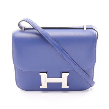 コンスタンス3 ミニ ブルーエレクトリック ショルダーバッグ タデラクト ブルー シルバー金具 C刻印 エルメス バッグ HERMES