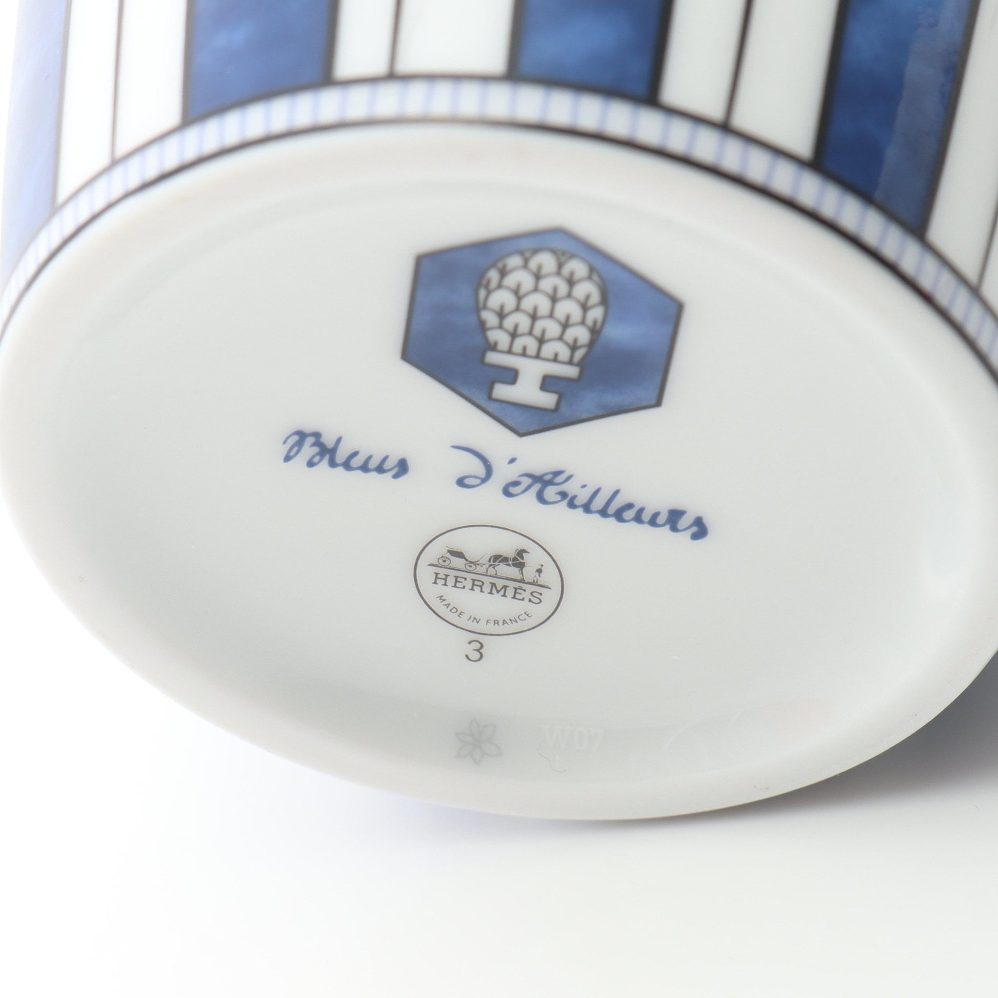 ブルーダイユール マグカップ 食器 陶器 ホワイト ブルー エルメス 財布・小物 HERMES