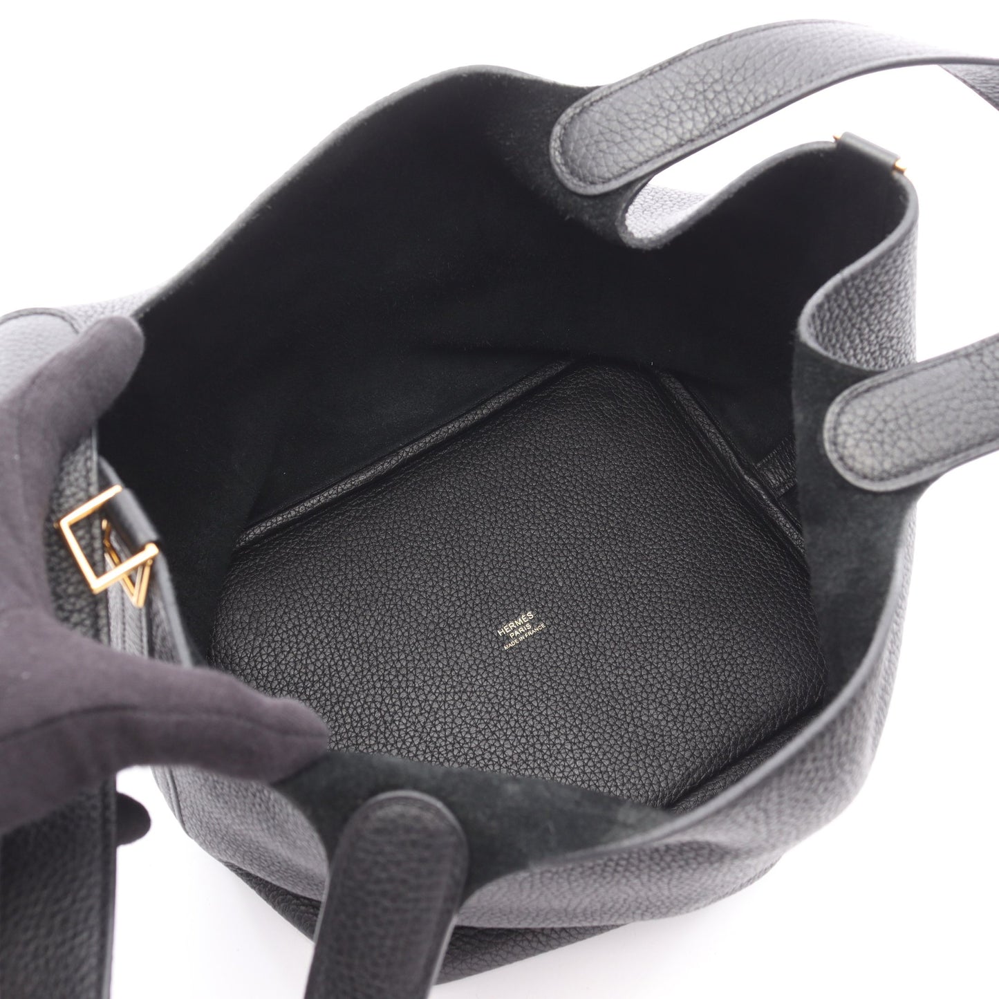 ピコタンロックMM ハンドバッグ トリヨンクレマンス ブラック ゴールド金具 Y刻印 エルメス バッグ HERMES