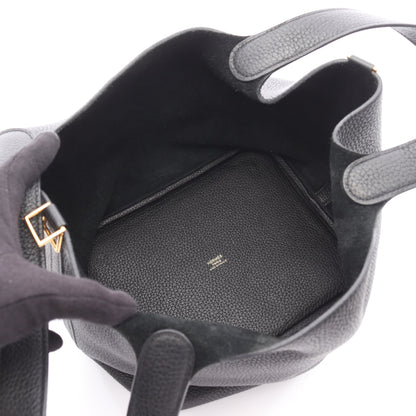 ピコタンロックMM ハンドバッグ トリヨンクレマンス ブラック ゴールド金具 Y刻印 エルメス バッグ HERMES