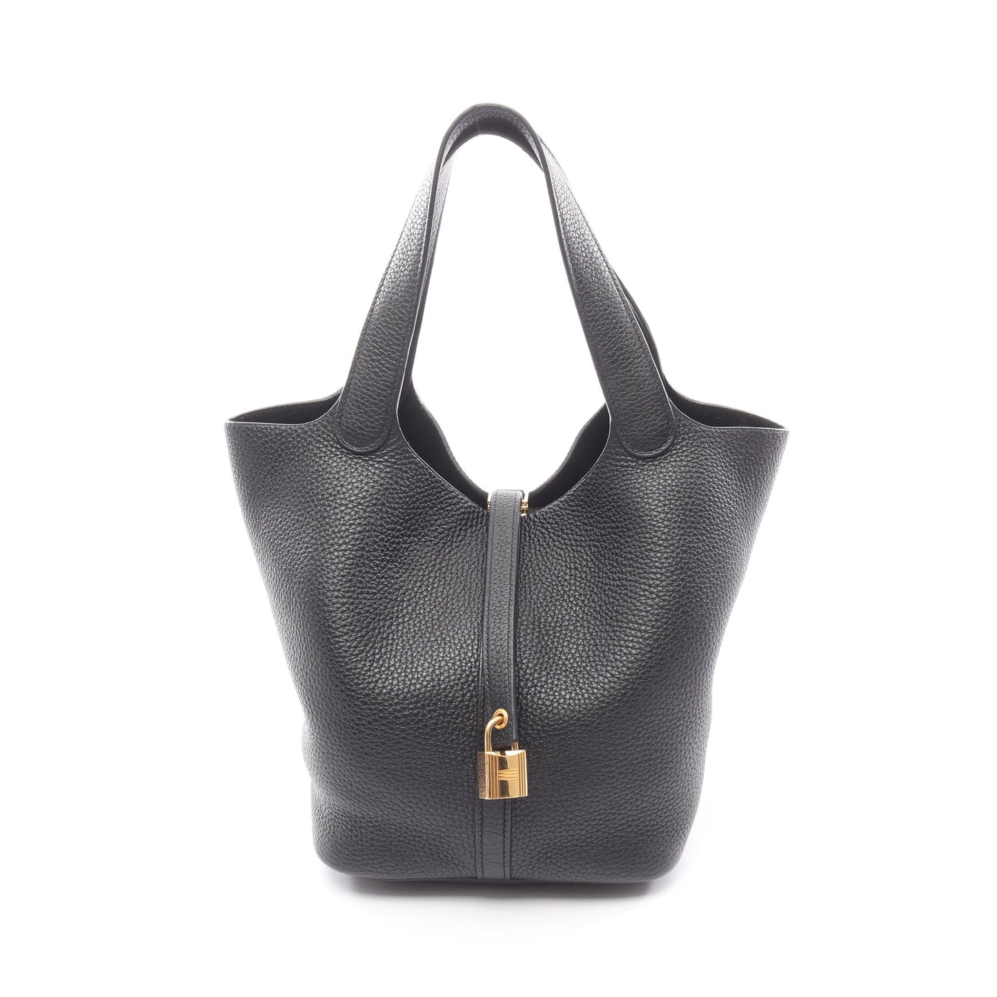 ピコタンロックMM ハンドバッグ トリヨンクレマンス ブラック ゴールド金具 Y刻印 エルメス バッグ HERMES