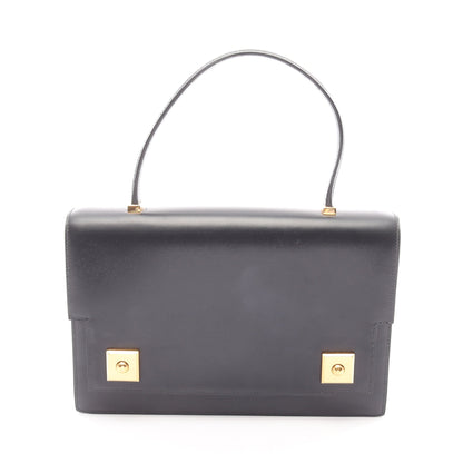 ピアノ ハンドバッグ ボックスカーフ ブラック ゴールド金具 ○J刻印 エルメス バッグ HERMES