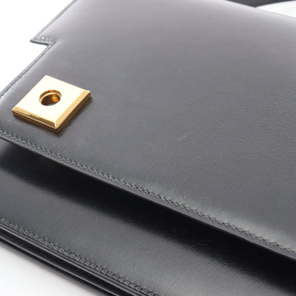 ピアノ ハンドバッグ ボックスカーフ ブラック ゴールド金具 ○J刻印 エルメス バッグ HERMES