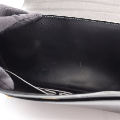 ピアノ ハンドバッグ ボックスカーフ ブラック ゴールド金具 ○J刻印 エルメス バッグ HERMES