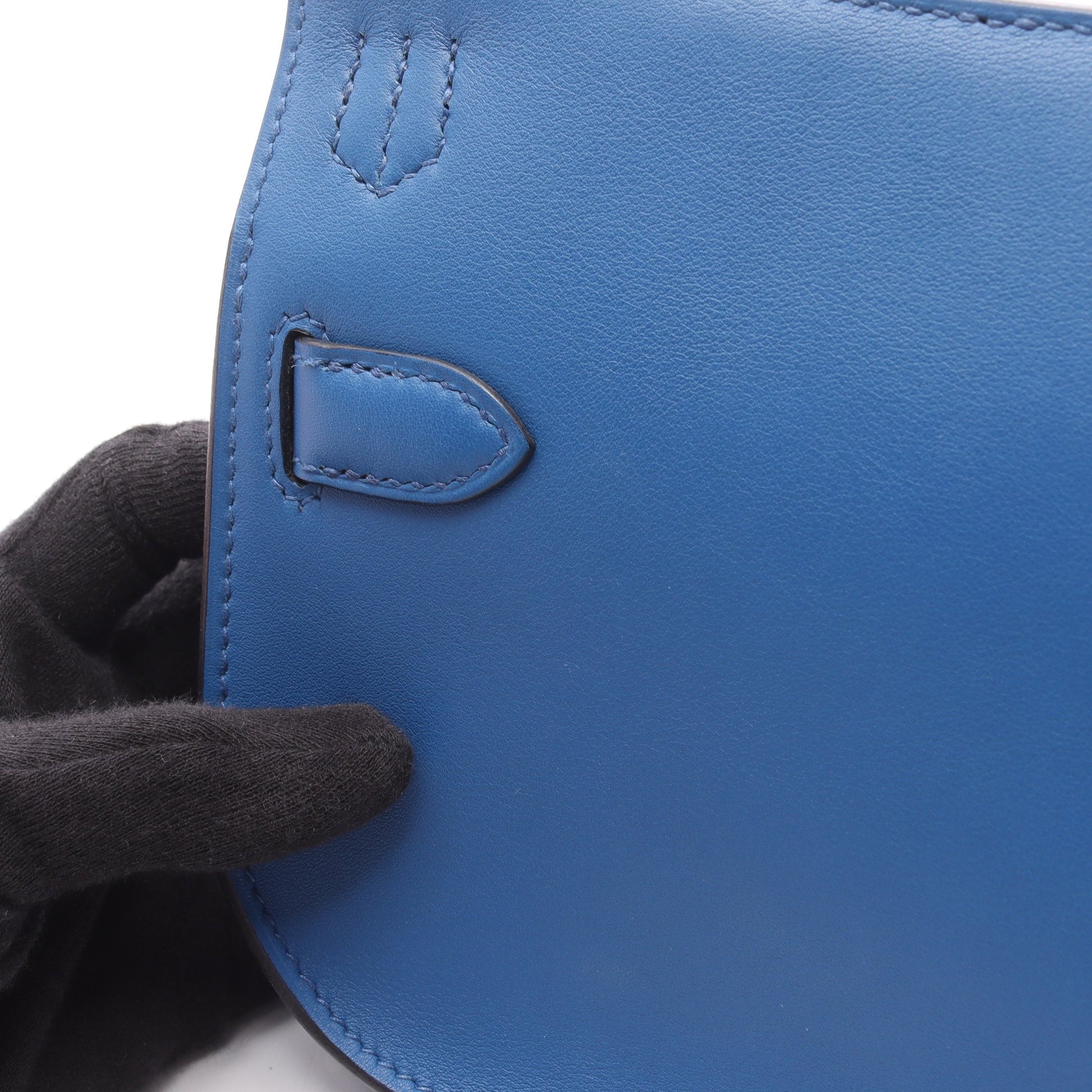 ジプシエール ミニ ブルーフランス ショルダーバッグ ヴォースイフト ブルー シルバー金具 B刻印 エルメス バッグ HERMES