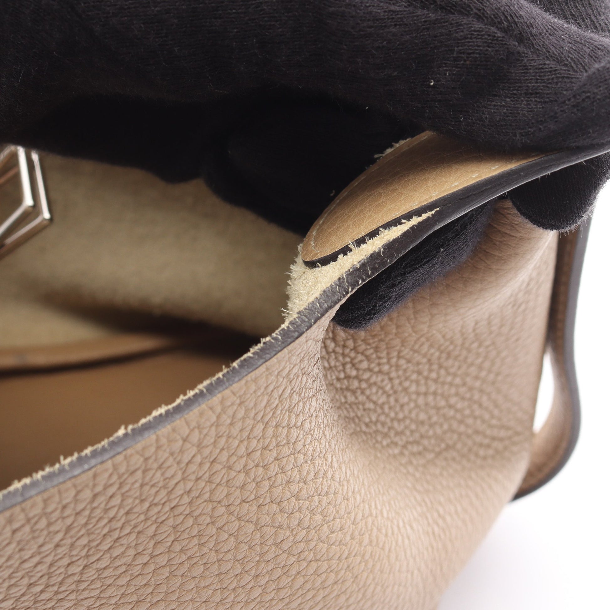 ピコタンロックPM トレンチ ハンドバッグ トリヨンクレマンス ベージュ シルバー金具 X刻印 エルメス バッグ HERMES