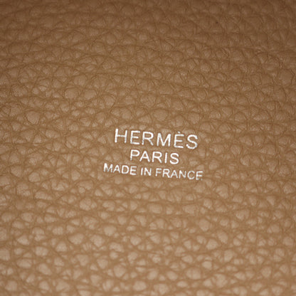 ピコタンロックPM トレンチ ハンドバッグ トリヨンクレマンス ベージュ シルバー金具 X刻印 エルメス バッグ HERMES