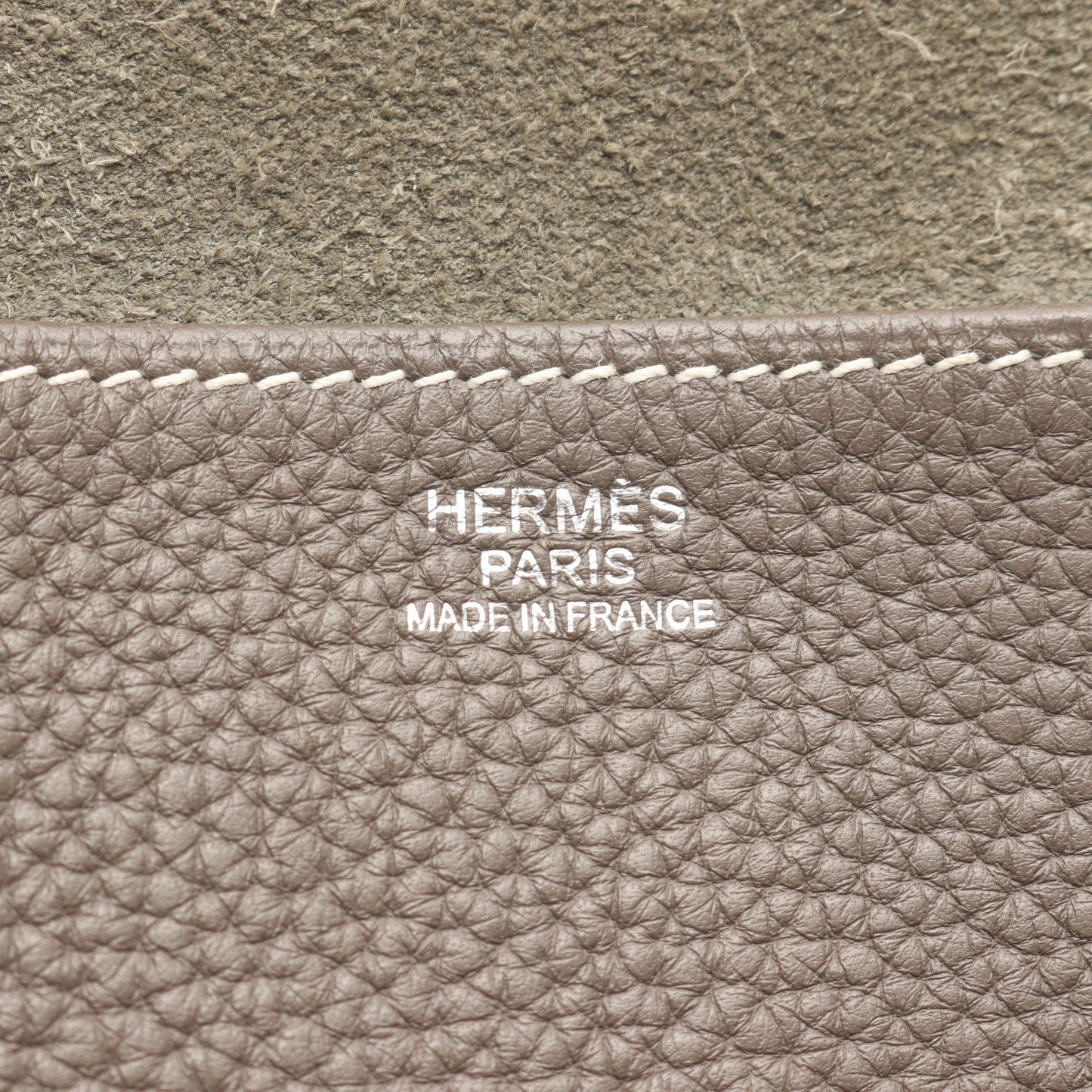 アルザン31 エタン ハンドバッグ トリヨンクレマンス グレーベージュ シルバー金具 2WAY T刻印 エルメス