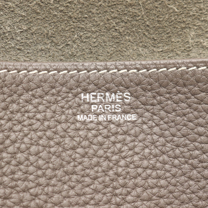 アルザン31 エタン ハンドバッグ トリヨンクレマンス グレーベージュ シルバー金具 2WAY T刻印 エルメス