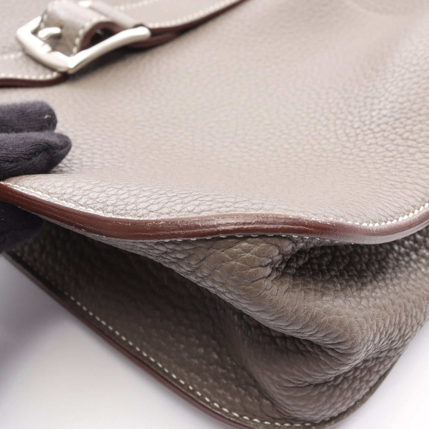 アルザン31 エタン ハンドバッグ トリヨンクレマンス グレーベージュ シルバー金具 2WAY T刻印 エルメス