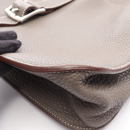 アルザン31 エタン ハンドバッグ トリヨンクレマンス グレーベージュ シルバー金具 2WAY T刻印 エルメス