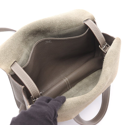 アルザン31 エタン ハンドバッグ トリヨンクレマンス グレーベージュ シルバー金具 2WAY T刻印 エルメス