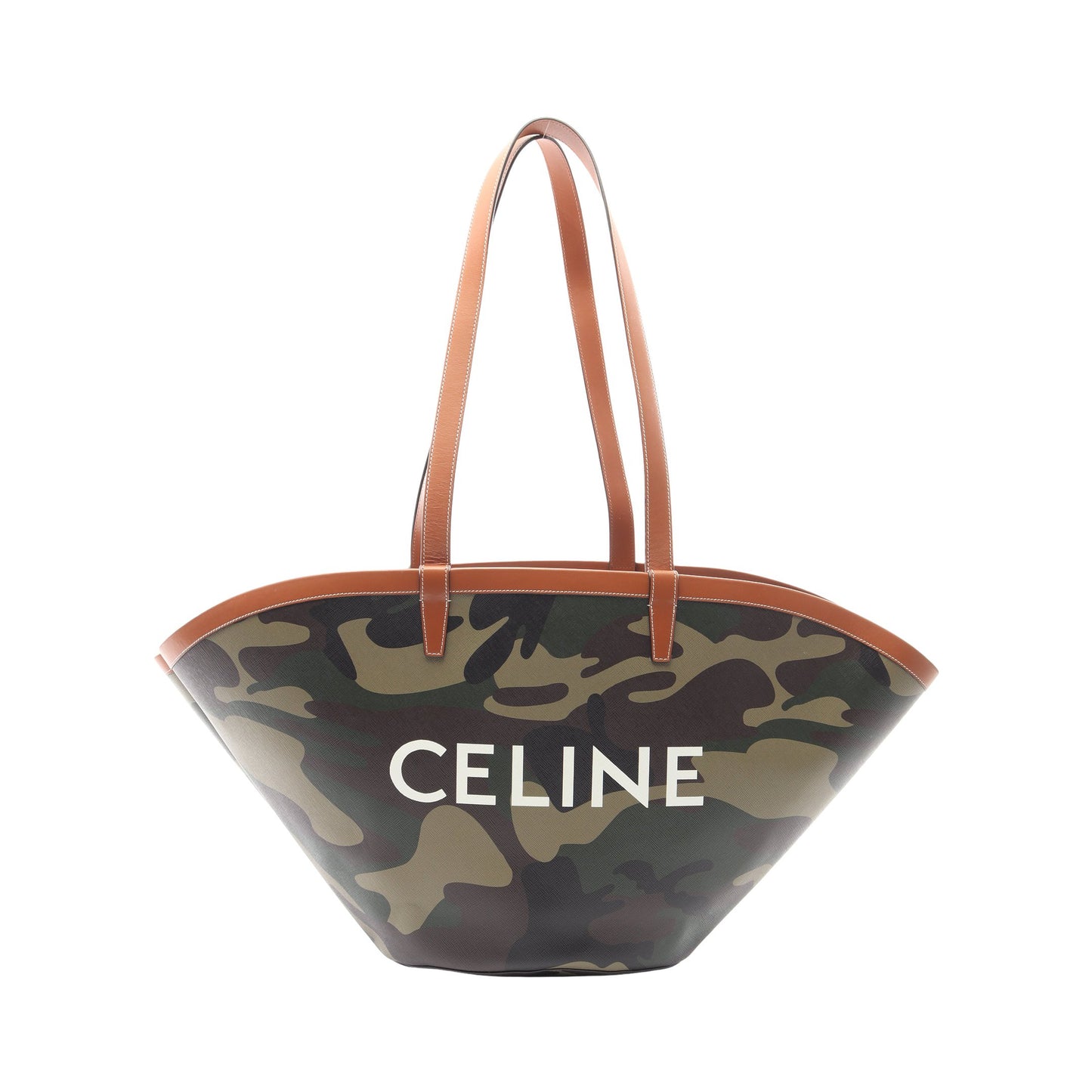 クーファン カモフラージュ ショルダーバッグ PVC レザー グリーン ブラウン マルチカラー セリーヌ バッグ CELINE