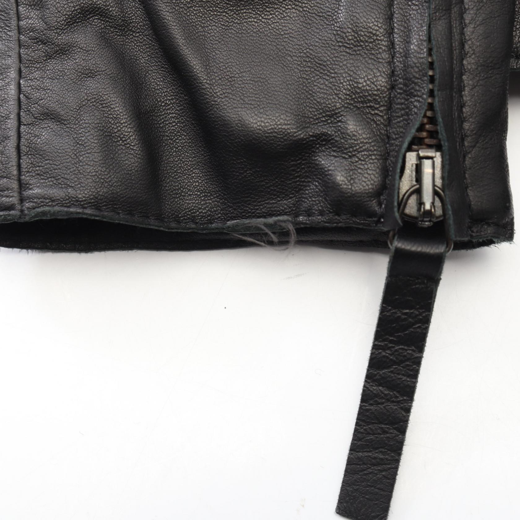 ニット切替 ブルゾン レザージャケット レザー ブラック エンポリオアルマーニ アウター EMPORIO ARMANI