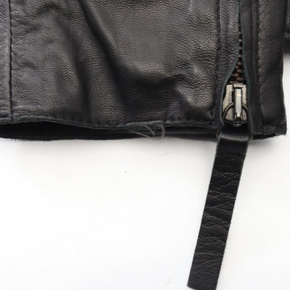 ニット切替 ブルゾン レザージャケット レザー ブラック エンポリオアルマーニ アウター EMPORIO ARMANI