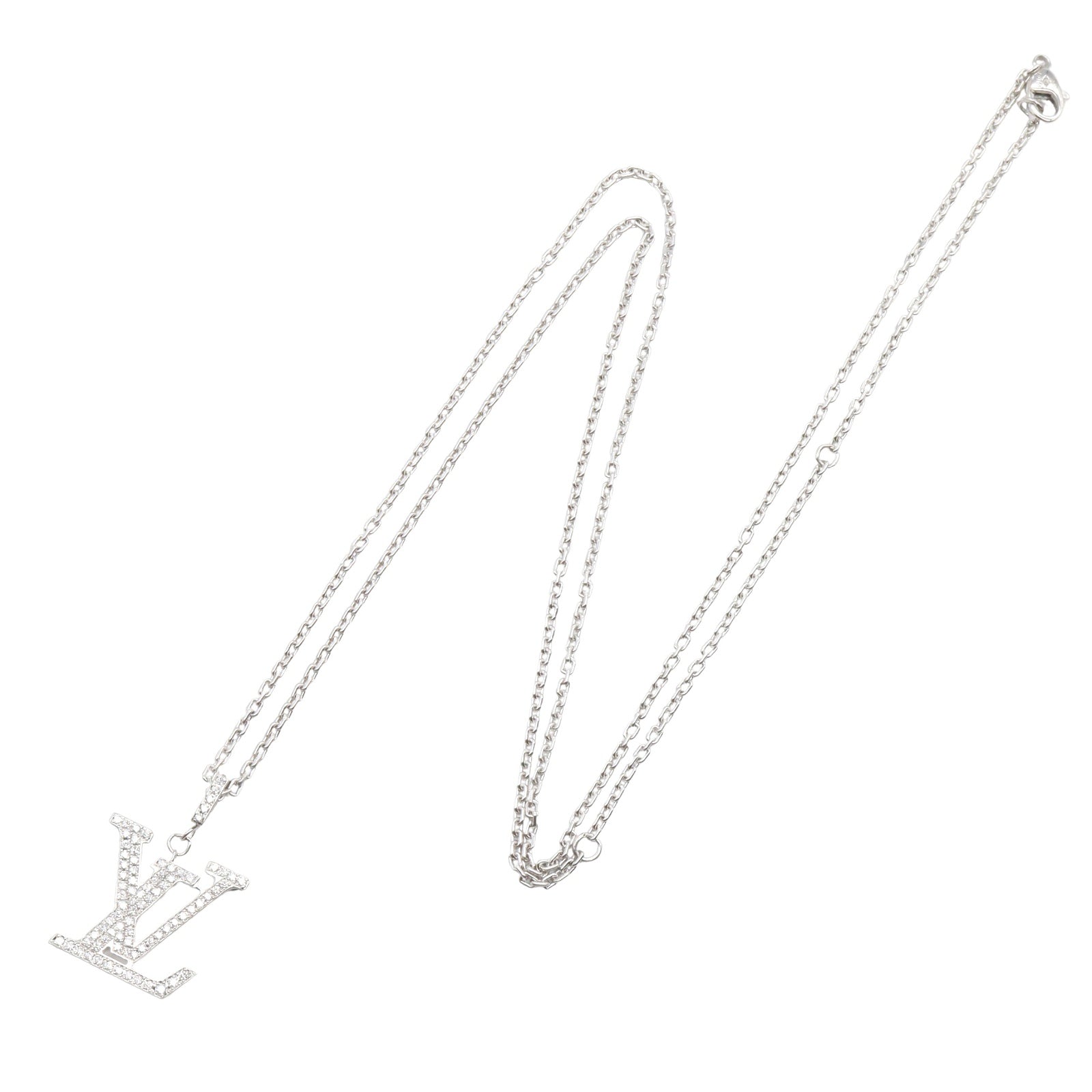 パンダンティフ ダイヤ ネックレス ネックレス K18WG ダイヤモンド ホワイトゴールド クリア ルイヴィトン アクセサリー LOUIS VUITTON