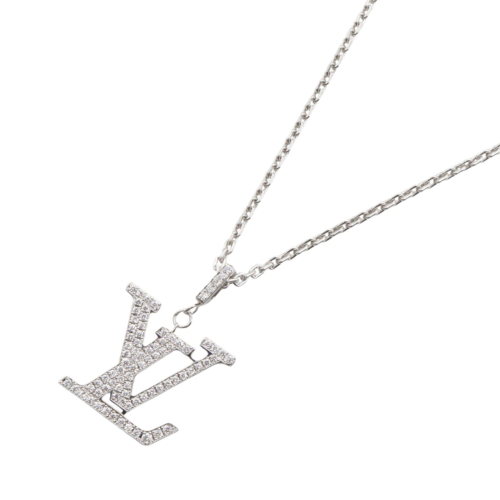 パンダンティフ ダイヤ ネックレス ネックレス K18WG ダイヤモンド ホワイトゴールド クリア ルイヴィトン アクセサリー LOUIS VUITTON