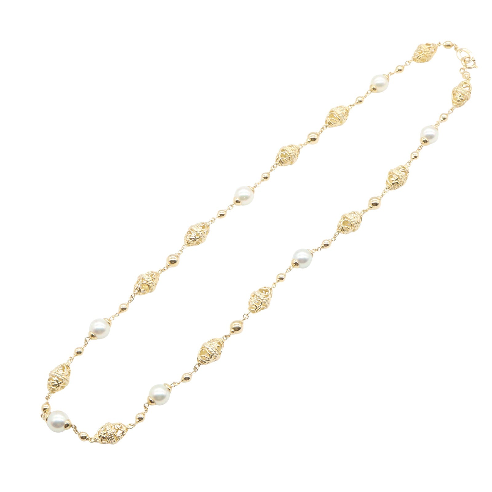 パール ネックレス 7P ネックレス K18YG パール イエローゴールド ホワイト ミキモト アクセサリー MIKIMOTO