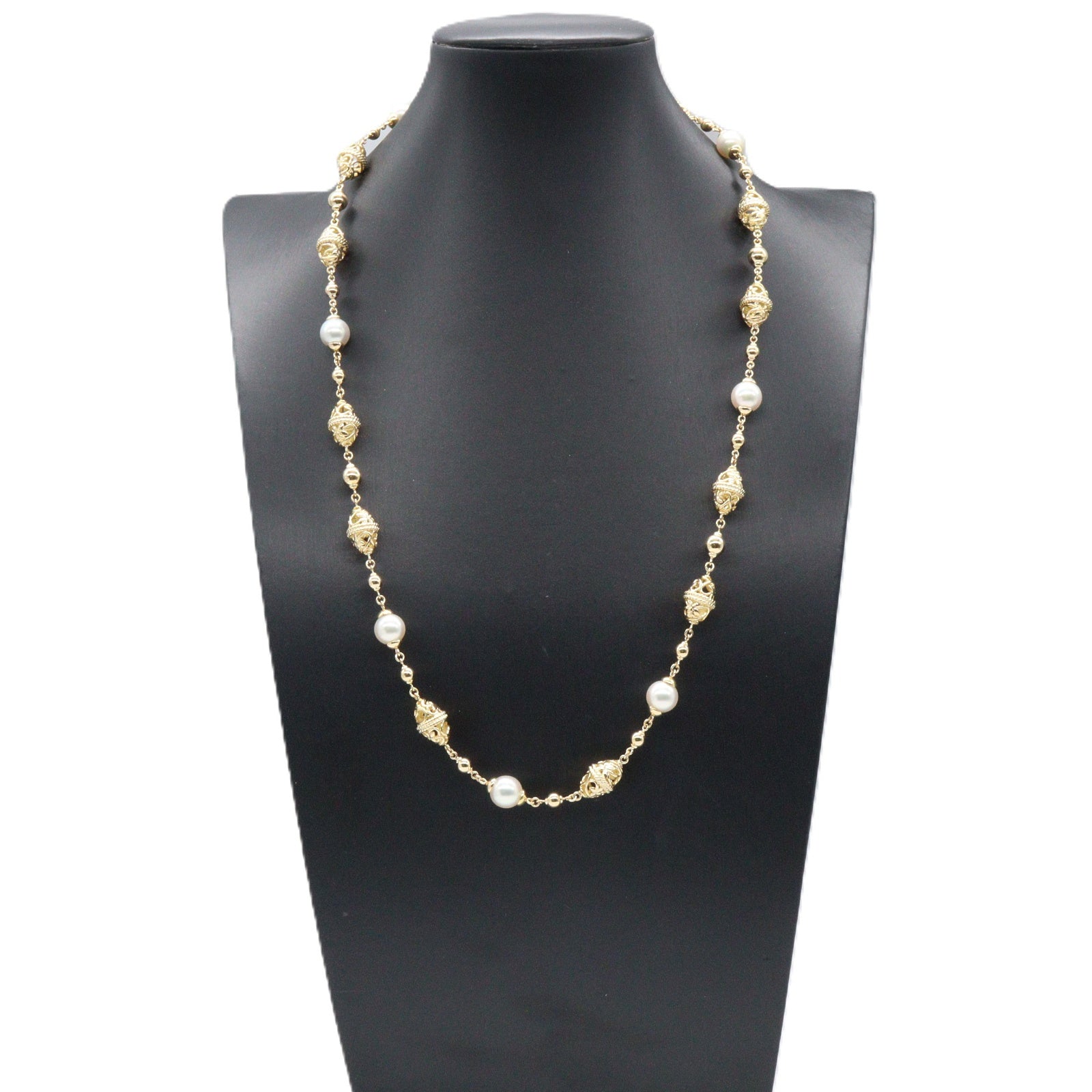 パール ネックレス 7P ネックレス K18YG パール イエローゴールド ホワイト ミキモト アクセサリー MIKIMOTO
