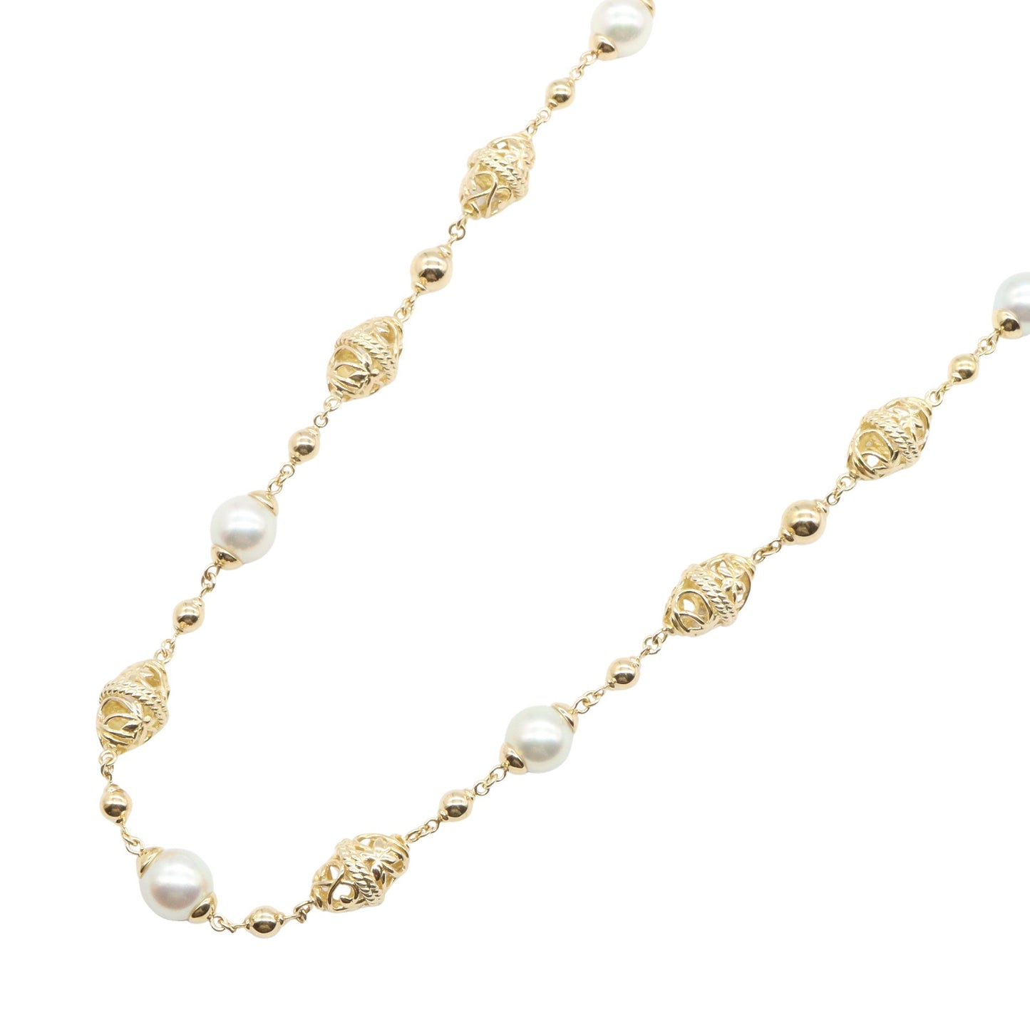 パール ネックレス 7P ネックレス K18YG パール イエローゴールド ホワイト ミキモト アクセサリー MIKIMOTO