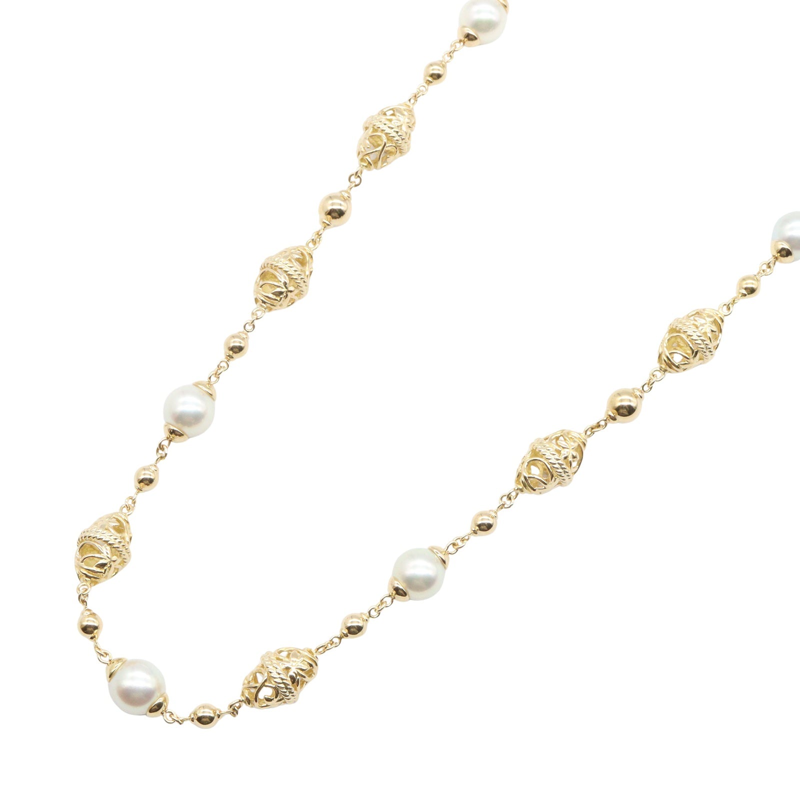 パール ネックレス 7P ネックレス K18YG パール イエローゴールド ホワイト ミキモト アクセサリー MIKIMOTO