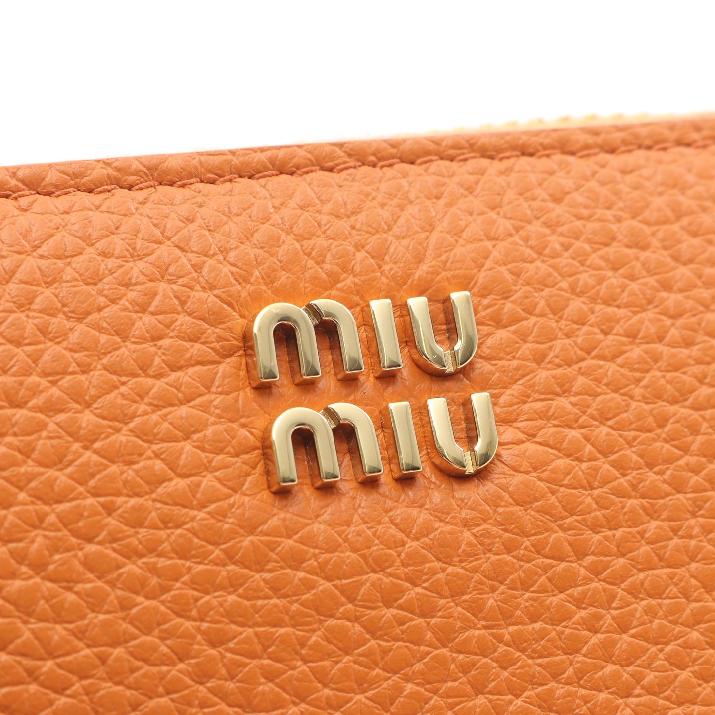 コインケース レザー オレンジ ミュウミュウ 財布・小物 miu miu