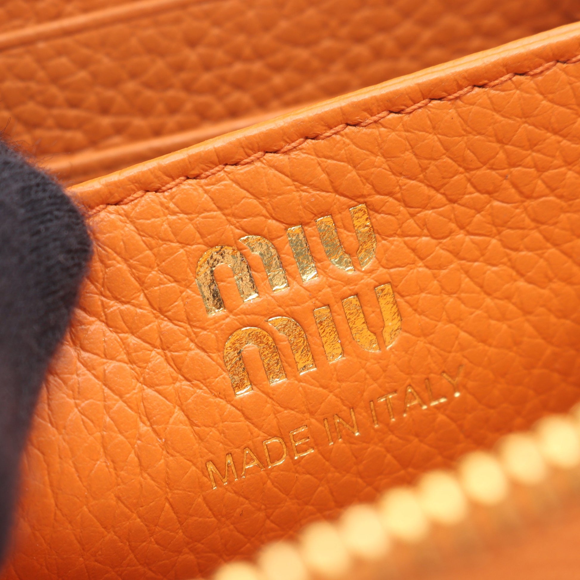コインケース レザー オレンジ ミュウミュウ 財布・小物 miu miu