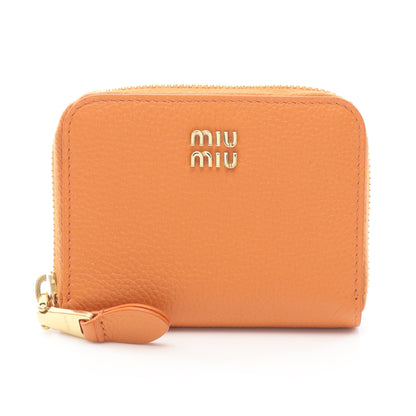 コインケース レザー オレンジ ミュウミュウ 財布・小物 miu miu