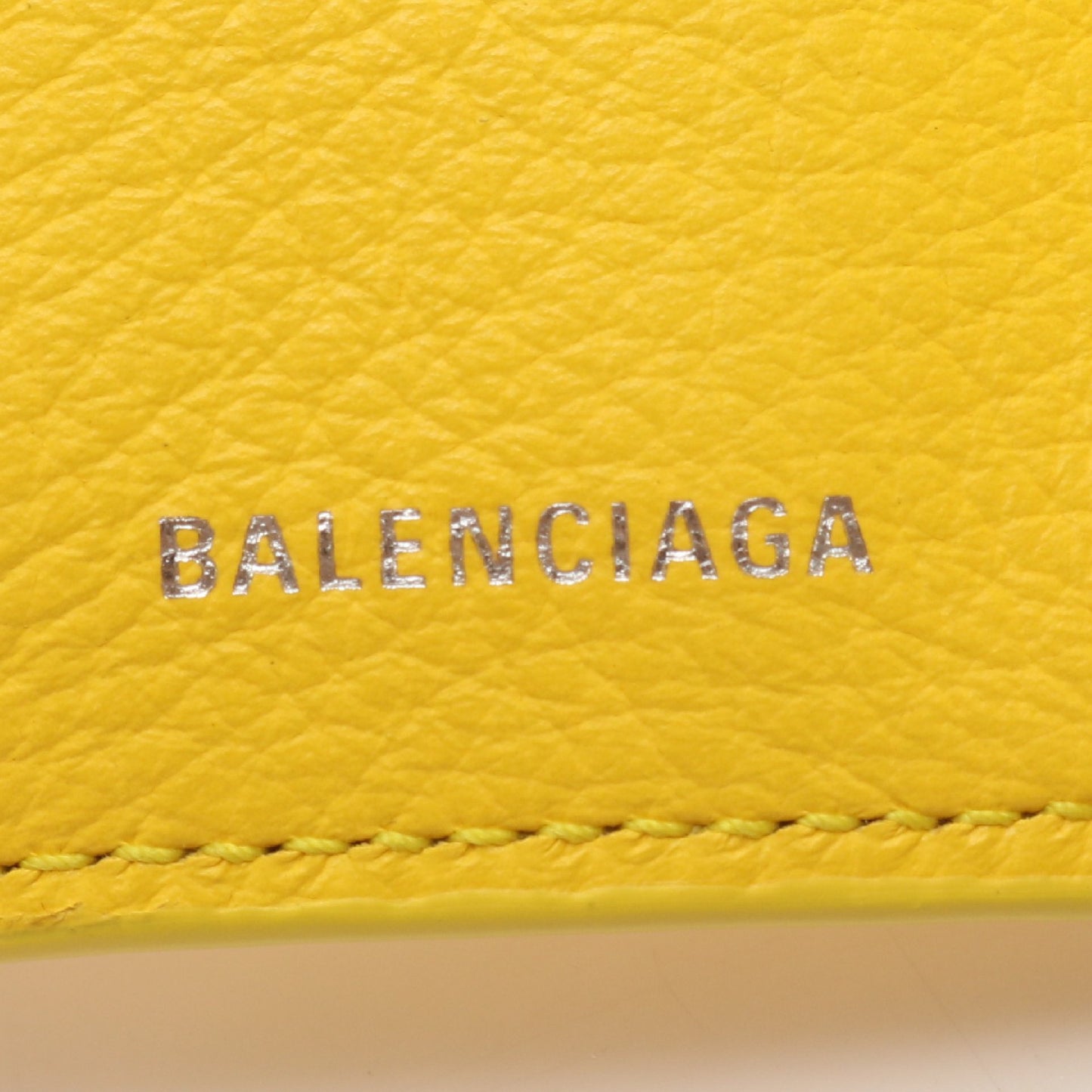 ペーパーミニウォレット 三つ折り財布 レザー イエロー バレンシアガ 財布・小物 BALENCIAGA
