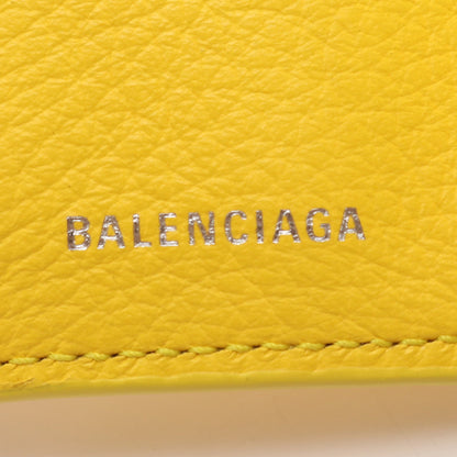 ペーパーミニウォレット 三つ折り財布 レザー イエロー バレンシアガ 財布・小物 BALENCIAGA