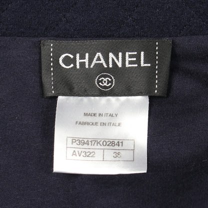 ココマーク ブルゾン ジャケット ウール ネイビー シャネル アウター CHANEL