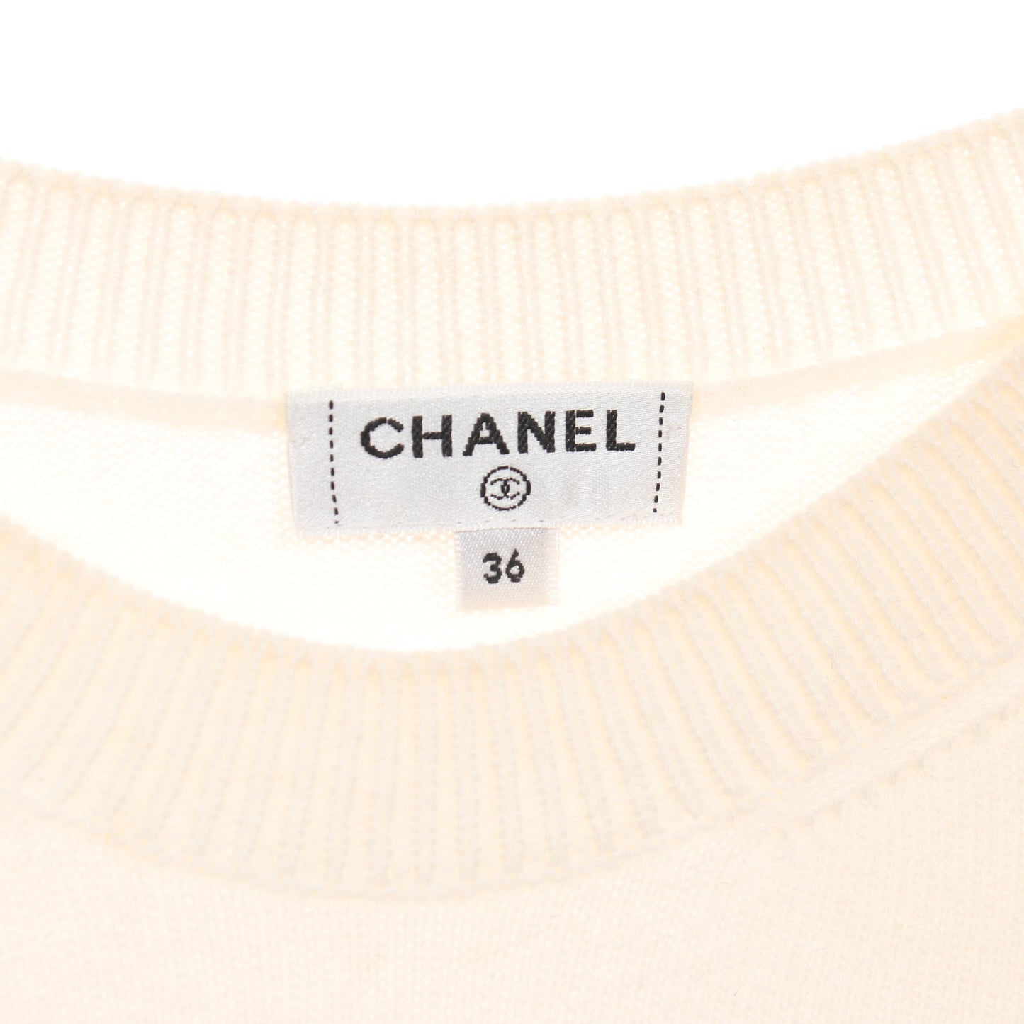 ココマーク ニット カシミヤ オフホワイト マルチカラー シャネル トップス CHANEL