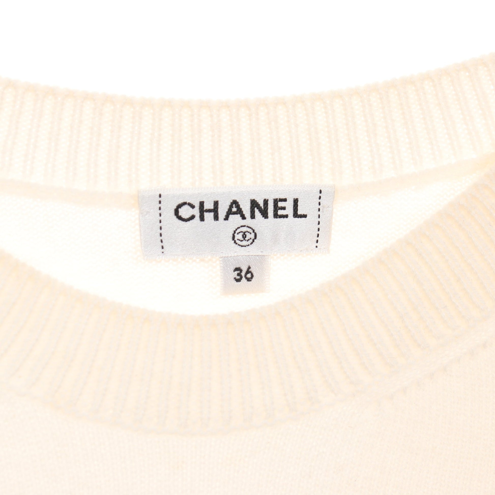 ココマーク ニット カシミヤ オフホワイト マルチカラー シャネル トップス CHANEL