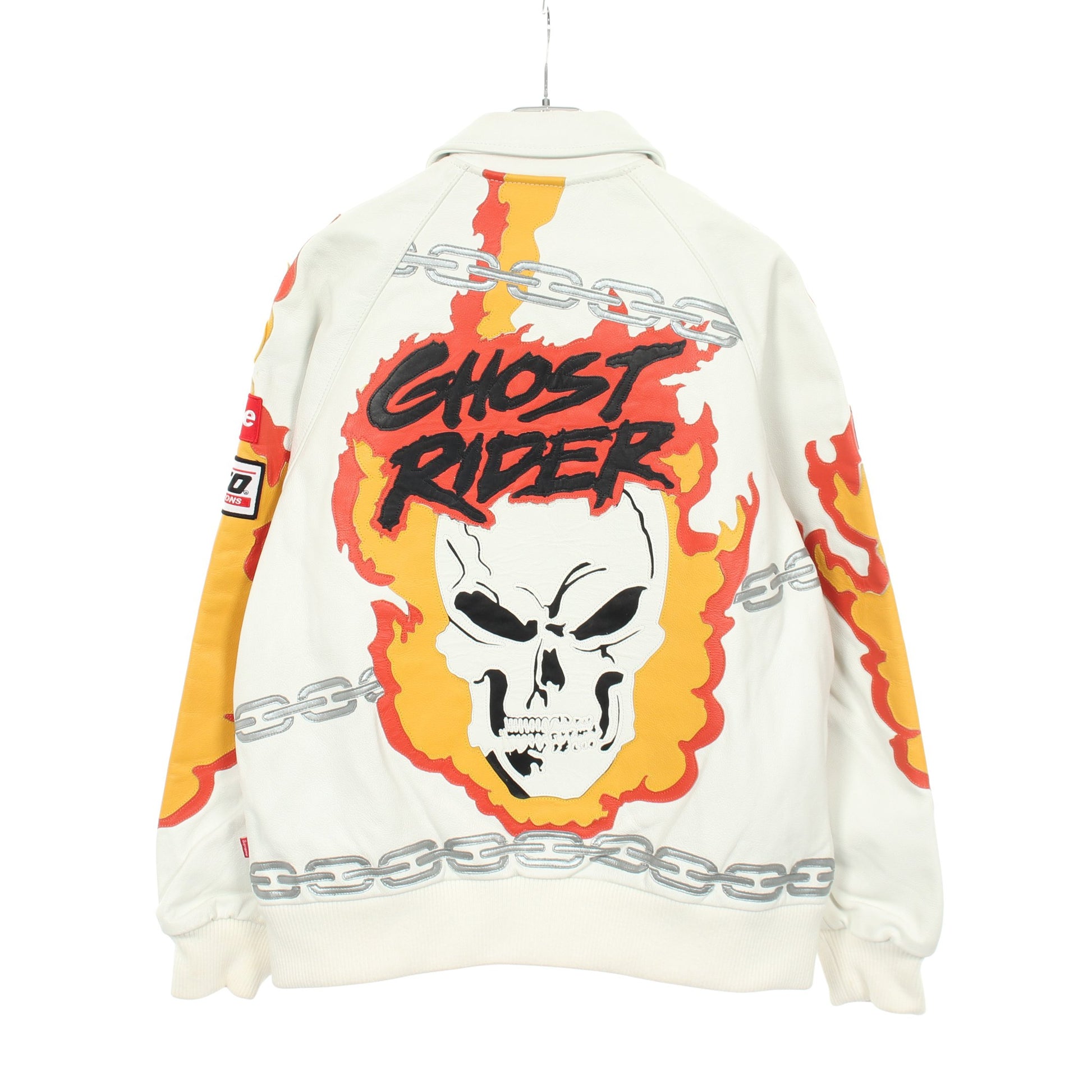 Supreme × Vanson Leathers Ghost Rider Jacket ブルゾン ジャケット レザー ホワイト イエロー オレンジブラウン シュプリーム アウター Supreme