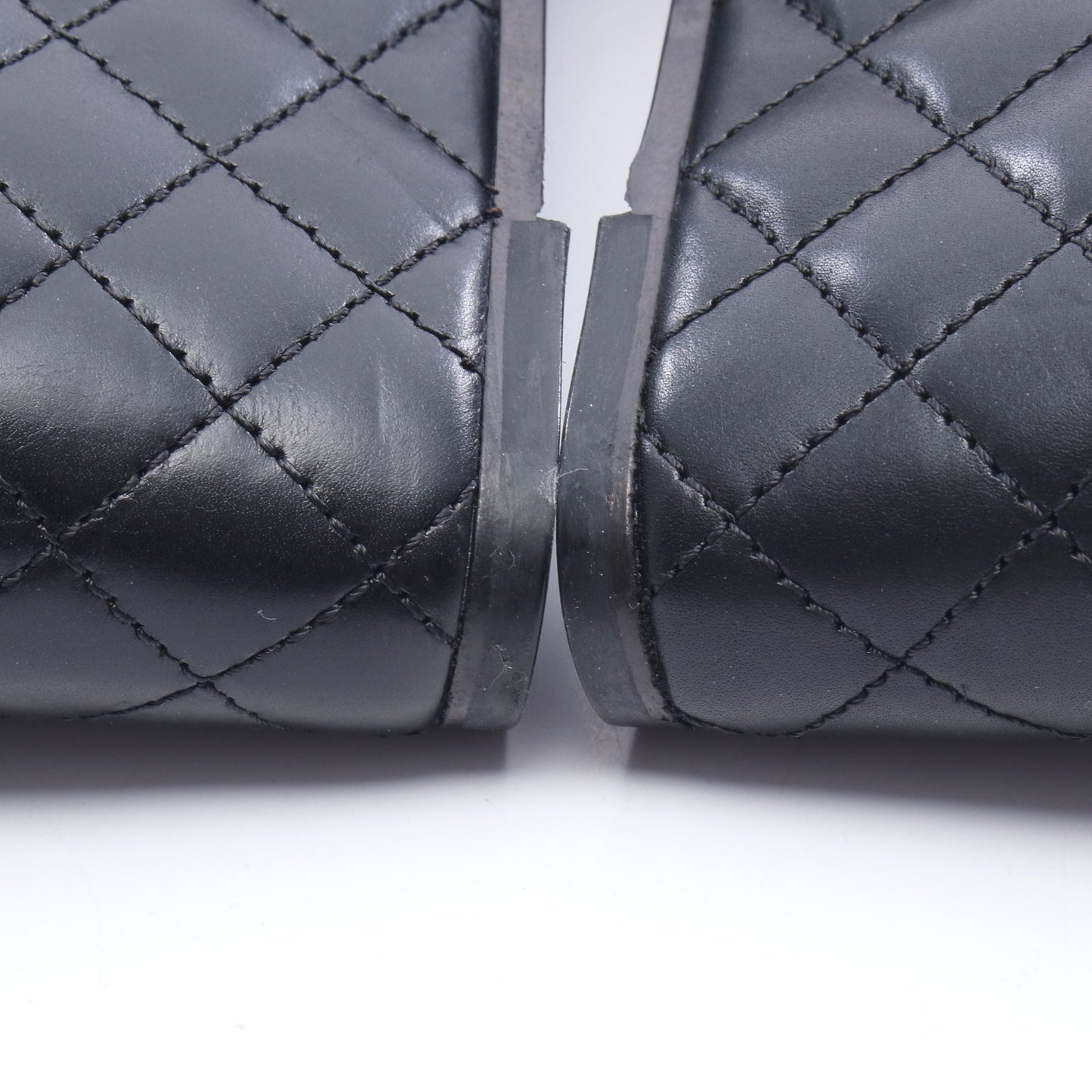 マトラッセ ウェッジソール サンダル レザー ブラック ゴールド シャネル シューズ CHANEL