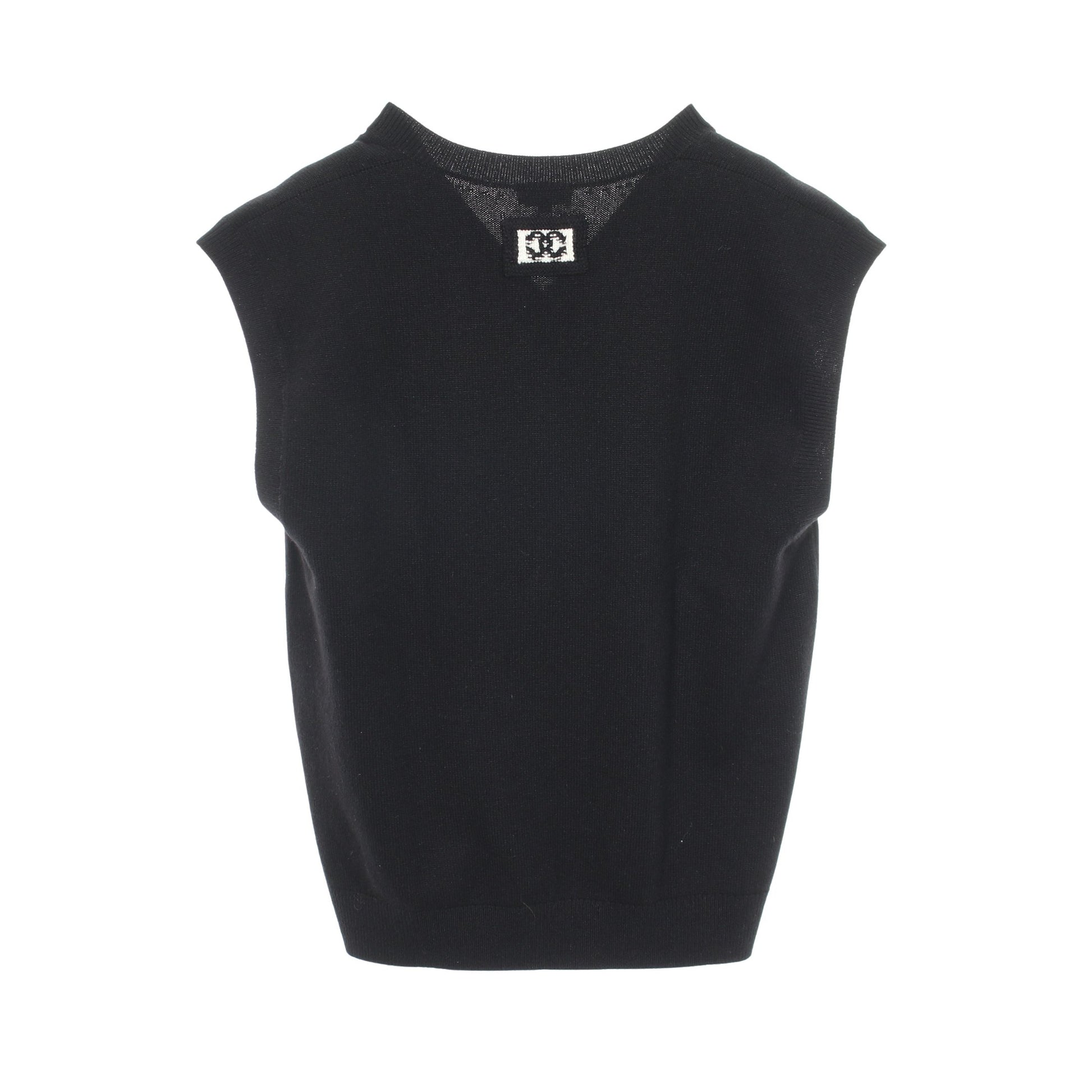 ココマーク ニット ベスト カシミヤ ブラック シャネル トップス CHANEL