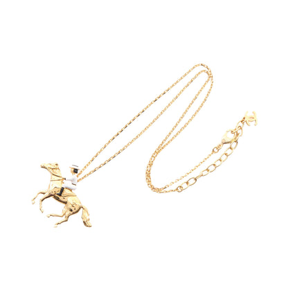 ココマーク 乗馬 ネックレス GP ゴールド ホワイト ブラック L26P シャネル アクセサリー CHANEL