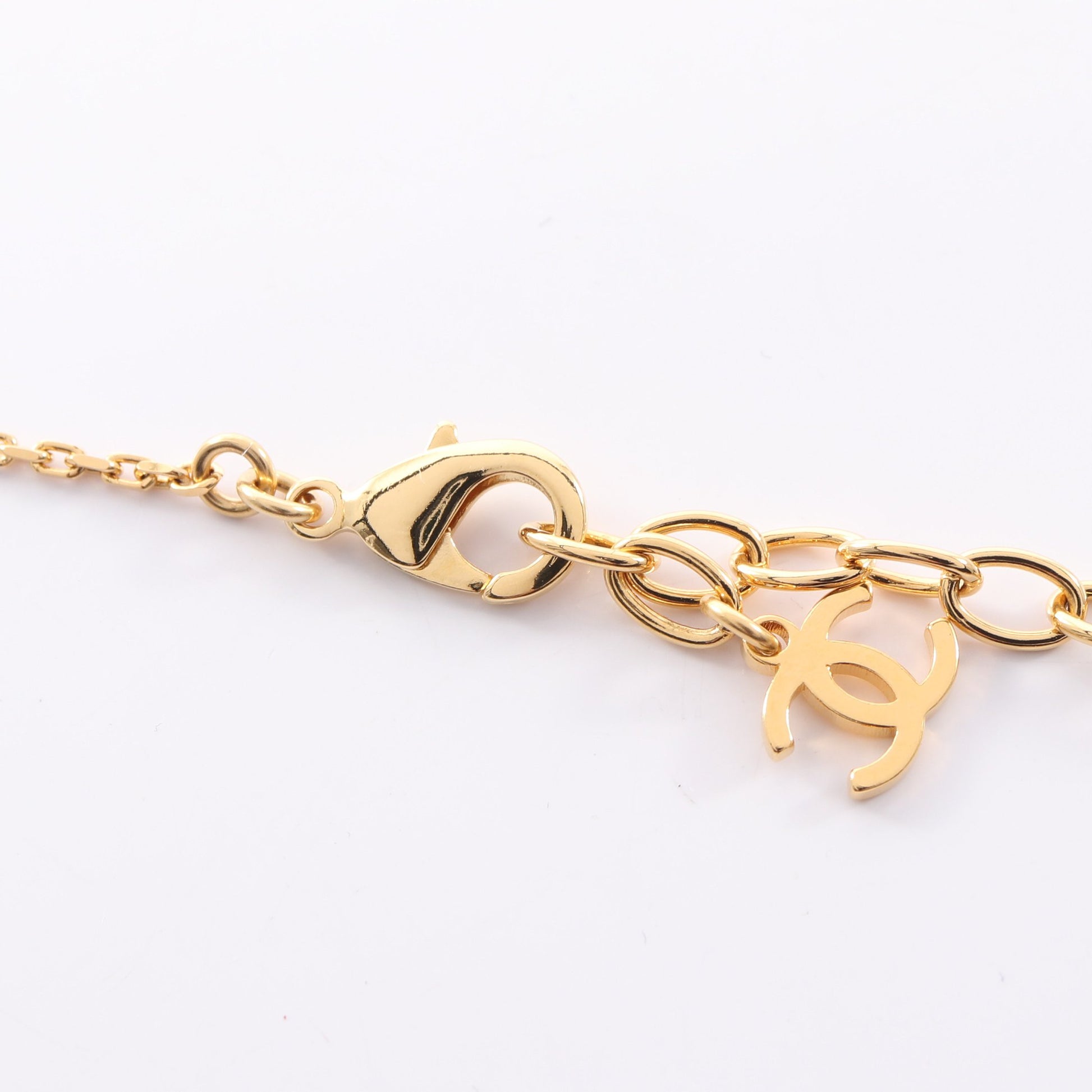 ココマーク 乗馬 ネックレス GP ゴールド ホワイト ブラック L26P シャネル アクセサリー CHANEL