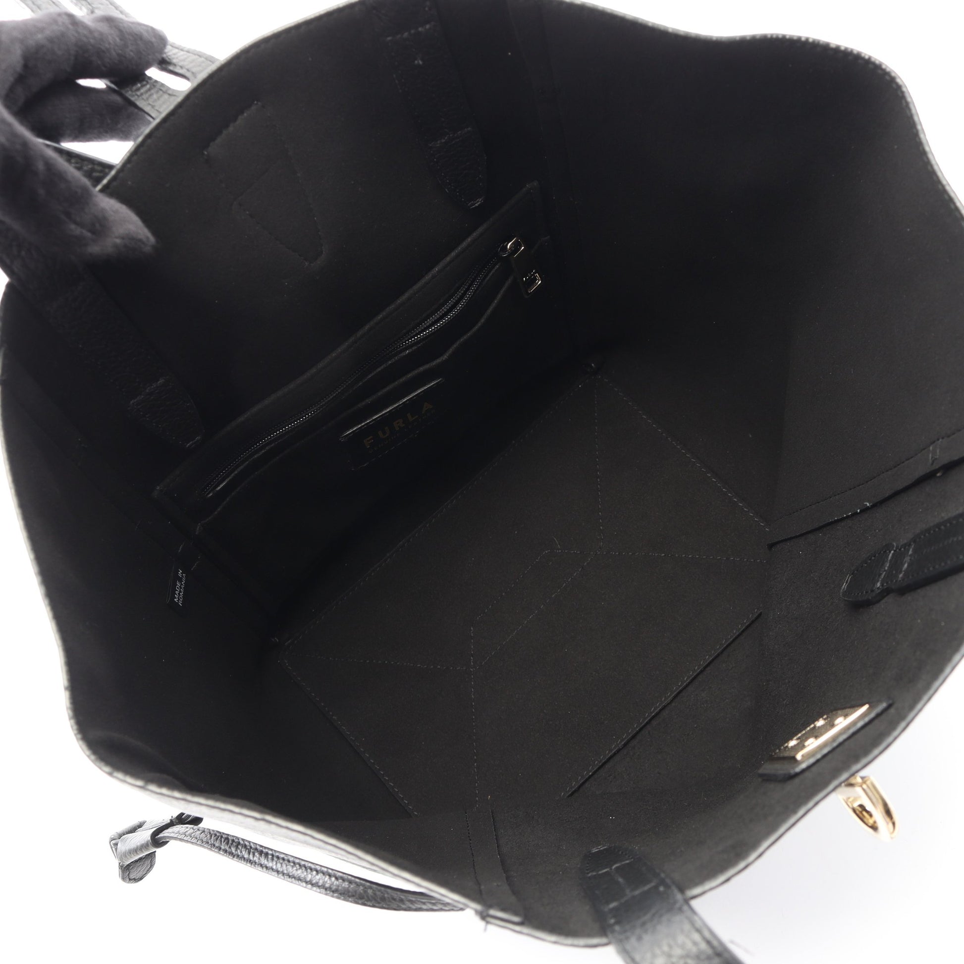 NET ネット M ショルダーバッグ トートバッグ レザー ブラック フルラ バッグ FURLA